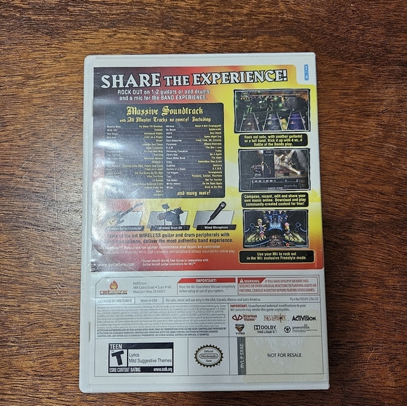 Guitar Hero World Tour for Wii - Red Cover - Picture 2 of 4
